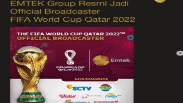 Resmi! Grup Emtek (EMTK) Jadi Pemegang Hak Siar Piala Dunia 2022