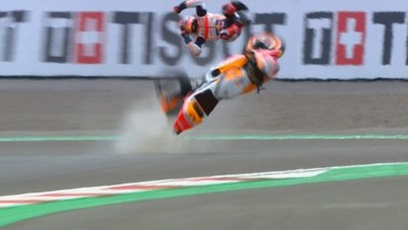 Melihat Lagi Kecelakaan Hebat Marquez di Sirkuit Mandalika Saat Warm Up