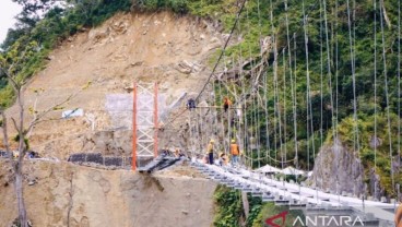 Jembatan Gantung Gladak Perak Lumajang Rampung Sebelum Lebaran 2022