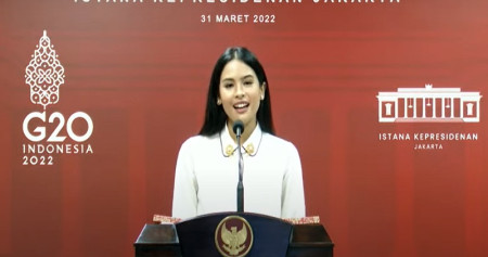 Jubir Presidensi G20 Maudy Ayunda/Youtube Setkab RI