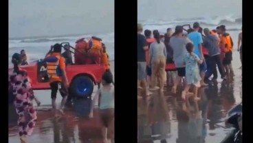 Viral Video Upaya Penyelamatan Wisatawan Terseret Ombak di Pantai Parangtritis