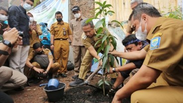 Tanam Ratusan Pohon, Pemkot Bandung Tata Bantaran Sungai Cikapundung