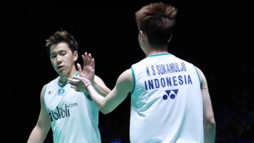 Tumbang Atas Ganda China di Semfinal Indonesia Masters 2022, Marcus Akui Belum Maksimal