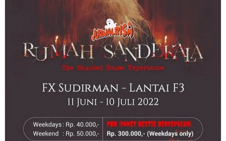 Ini Jadwal dan Harga Tiket Jurnal Risa-Rumah Sandekala di FX Sudirman