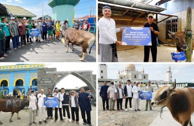 Berbagi Berkah Iduladha, PKT Salurkan Bantuan 9 Sapi Kurban