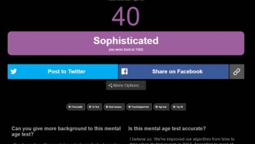 Sedang Tren di Medsos, Ini Link dan Cara Main 'Mental Age Test'