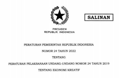 Jokowi Teken PP Nomor 24/2022: Pelaku Ekonomi Kreatif Bisa Dapat Insentif