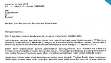 Beredar Kabar Haistar Tutup Semua Warehouse, Benarkah?