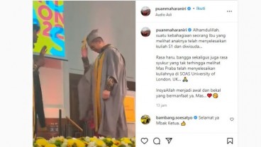 Ketua DPR Puan Maharani Rayakan Wisuda  Anaknya