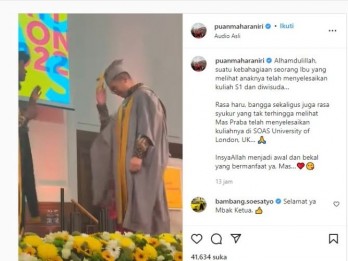 Ketua DPR Puan Maharani Rayakan Wisuda  Anaknya