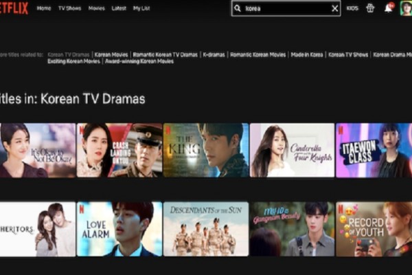 Deretan serial atau drama korea di situs streaming film Netflix / sumber: tangkapan layar Netflix