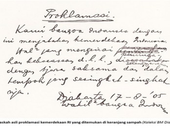 Fakta-fakta Teks Proklamasi Kemerdekaan RI Tulisan Tangan Presiden Soekarno
