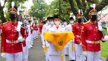 Tim Pancasila Sakti Siap Bertugas di Upacara Penurunan Bendera di Istana Merdeka