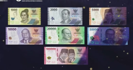 Pecahan uang kertas Tahun Emisi 2022./Bank Indonesia