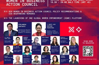 Perkuat Kebijakan Pro-Perempuan Melalui Platform OGWE, B20 Women in Business Action Council Gelar Dialog B20-G20