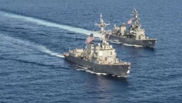 Kapal Perang AS Berlayar di Selat Taiwan, China Siaga