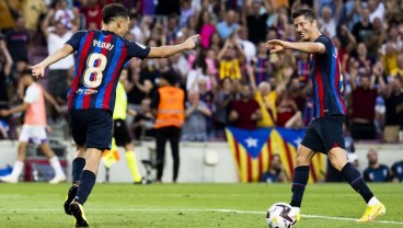 Hasil Liga Spanyol: Lewandowski Brace, Barcelona Pesta Gol