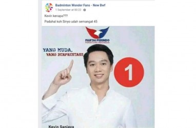 Kevin Sanjaya Sukamuljo Jadi Caleg Perindo? Ini Faktanya