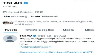 Twitter TNI AD Diretas Sejak Sebulan Lalu, Kadispen AD Beri Penjelasan