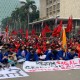 Demonstran Blokade Jalan Protokol MH Thamrin, Lalu Lintas Dialihkan