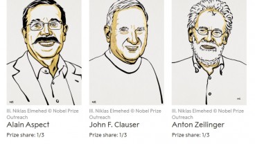 Tiga Ilmuwan Raih Nobel Fisika atas Karya Mekanika Kuantum