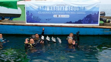 Kolaborasi Konservasi Terumbu, Pupuk Kaltim dan Badak LNG Turunkan Puluhan Media Transplantasi di Perairan Bontang
