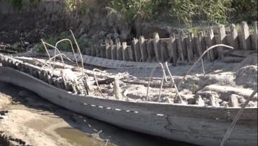 Sungai Terpanjang di Dunia Mengering, Muncul Bangkai Kapal Abad ke-19