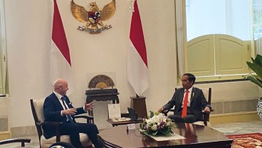 Presiden FIFA Temui Jokowi di Istana Merdeka