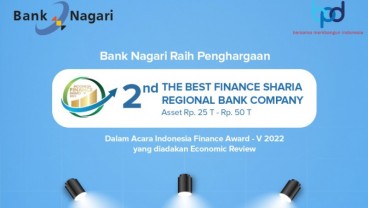 Terbaik dalam Aset Keuangan Syariah, Bank Nagari Terima Penghargaan IFA-V-2022