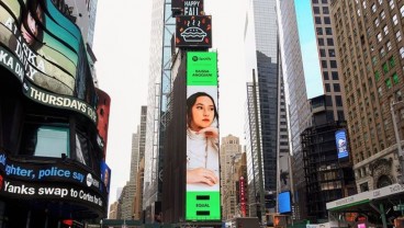 Bangga, Raissa Anggiani Masuk Billboard New York Times Square Berkat Spotify Equal