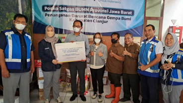 Jamkrindo Salurkan Bantuan Tanggap Darurat Gempa di Cianjur dan Sukabumi