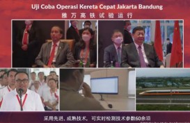 Momen Jokowi dan Jinping Nobar Uji Coba Kereta Cepat Jakarta-Bandung
