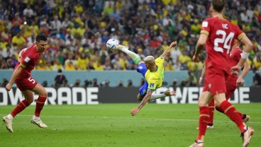 Hasil Brasil vs Serbia: Tendangan Akrobatik Richarlison Gandakan Keunggulan Tim Samba