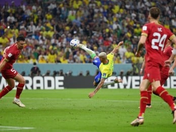 Hasil Brasil vs Serbia: Tendangan Akrobatik Richarlison Gandakan Keunggulan Tim Samba