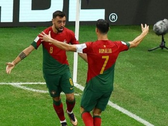 Portugal vs Uruguay: Bruno Fernandes Terkecoh dengan Selebrasi Cristiano Ronaldo