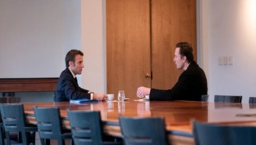 Macron Bertemu Elon Musk di AS, Bahas Aturan Konten Twitter