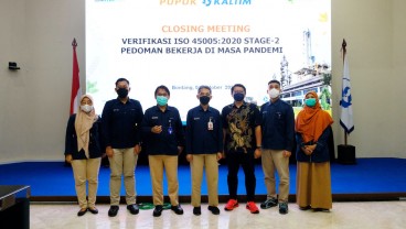 Wujudkan Lingkungan Kerja Aman dari Covid-19, Pupuk Kaltim Raih Sertifikat ISO/PAS 45005:2020