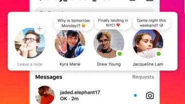 Mirip Status BBM, Instagram Rilis Fitur 'Notes' di Kotak Masuk