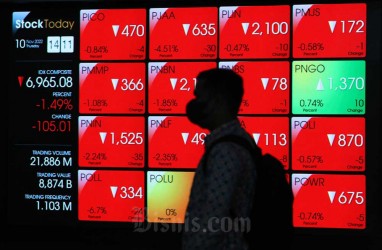 Indeks Bisnis-27 Ditutup Anjlok, Saham KLBF, CPIN, dan TBIG Pimpin Penurunan