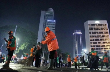 Sampah Sisa Perayaan Tahun Baru 2023 di Jakarta Tembus 74 Ton