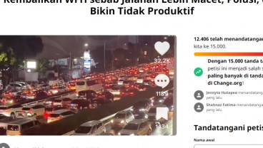 Macet dan Tak Produktif, Hampir 15 Ribu Orang Dukung Petisi 'Kembalikan WFH'