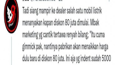 Viral! Setelah Dicetuskan Agus Gumiwang, Subsidi Kendaraan Listrik Disebut Gimik