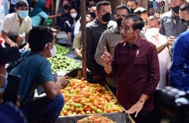 Tinjau Pasar Airmadidi, Jokowi: Inflasi di Manado dan Sekitarnya Stabil 4 Persen