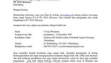 Ini Contoh Surat Lamaran Kerja yang Benar, Dijamin Dilirik HRD