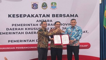 Heru Budi, Ridwan Kamil, dan Tri Adhianto Teken MoU Proyek MRT East-West