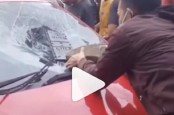 Viral Mobil Honda Brio Diamuk Massa di Makassar, Diduga Kabur Usai Isi Bensin
