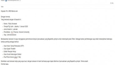Tips dan Contoh Lamaran Kerja Via Email yang Wajib Diketahui