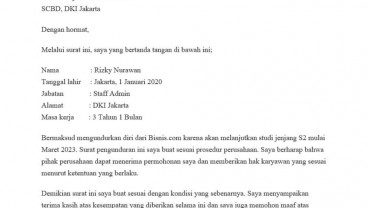 Begini Contoh Surat Pengunduran Diri Kerja yang Baik
