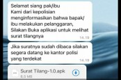 Hati-Hati, Penipuan Surat Tilang Elektronik di WA, Bisa Curi Uang di Rekening Bank