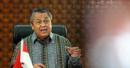 Gubernur Bank Indonesia Perry Warjiyo memberikan keterangan melalui streaming di Jakarta, Rabu (29/4/2020). Dok. Bank Indonesia
